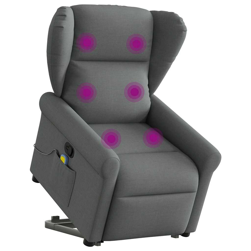Sta-op-massagestoel verstelbaar stof donkergrijs is nu te koop bij PeponiXL, paradijselijk wonen!