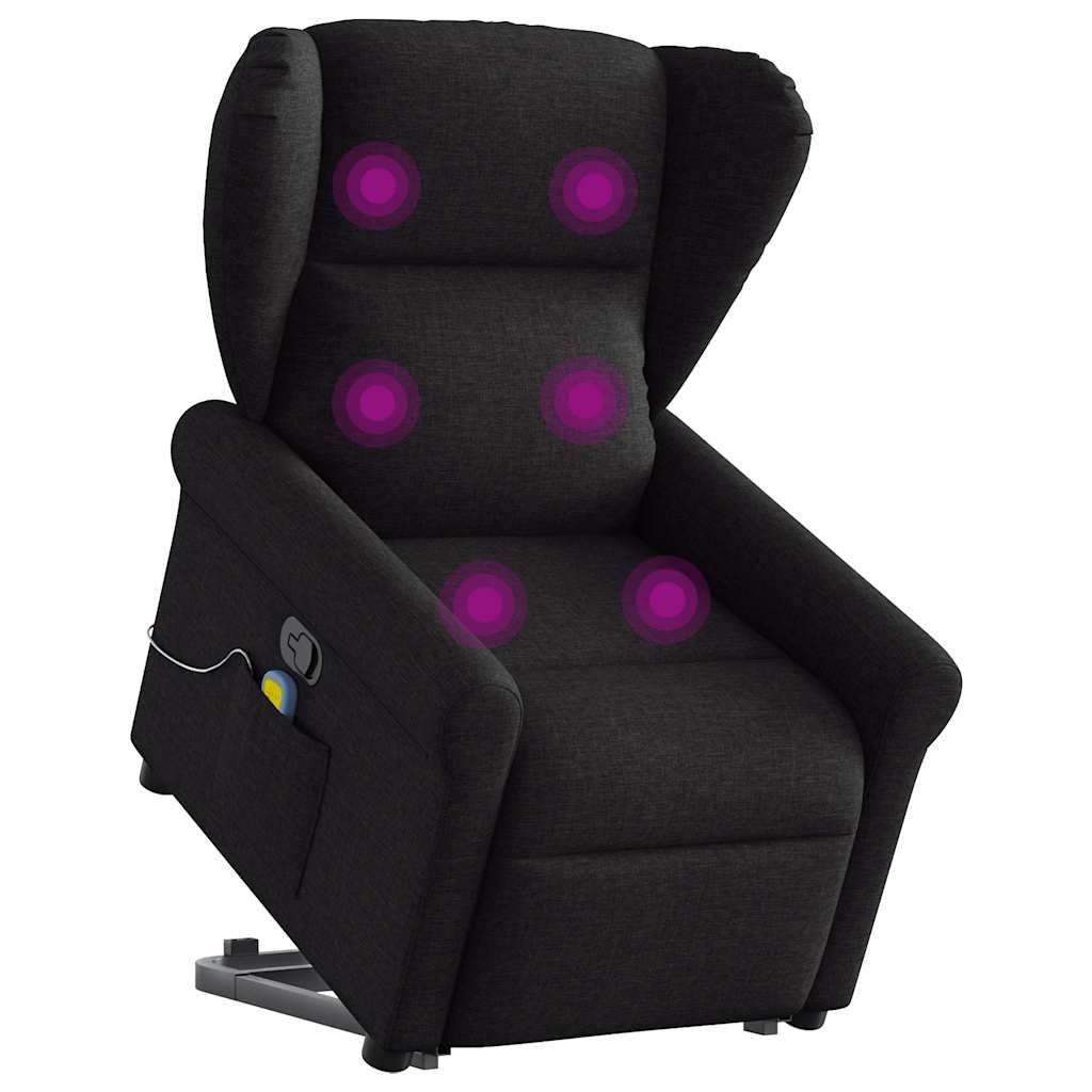 Sta-op-massagestoel verstelbaar stof zwart is nu te koop bij PeponiXL, paradijselijk wonen!