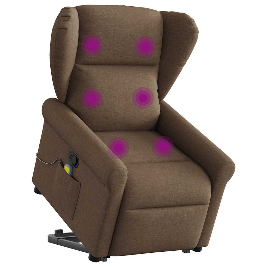 Sta-op-massagestoel verstelbaar stof bruin is nu te koop bij PeponiXL, paradijselijk wonen!
