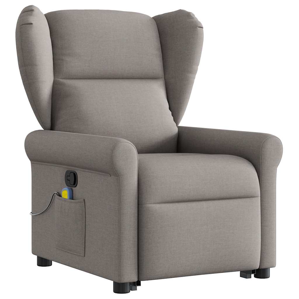 Sta-op-massagestoel verstelbaar stof taupe is nu te koop bij PeponiXL, paradijselijk wonen!