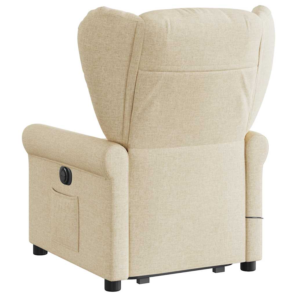 Sta-op-massagestoel verstelbaar stof crèmekleurig is nu te koop bij PeponiXL, paradijselijk wonen!