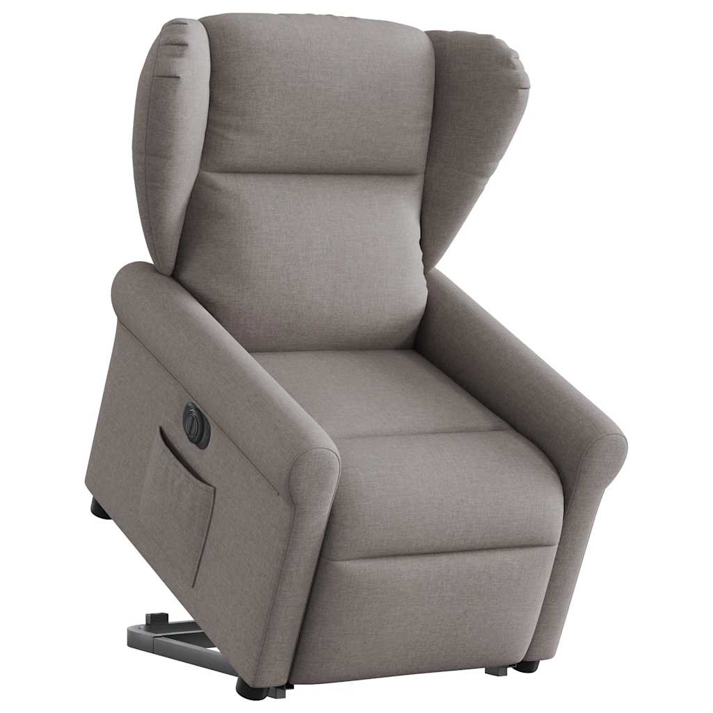 Sta-op-stoel elektrisch verstelbaar stof taupe is nu te koop bij PeponiXL, paradijselijk wonen!