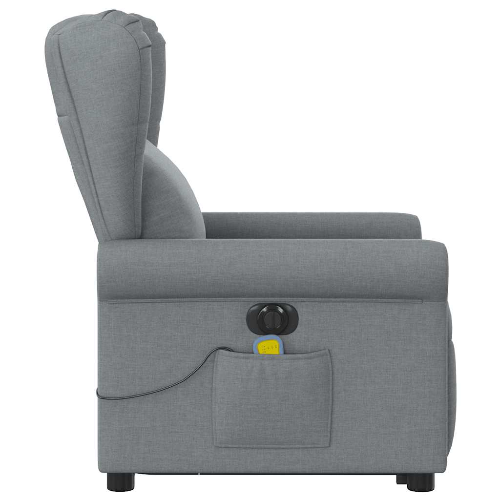 Sta-op-massagestoel elektrisch verstelbaar stof lichtgrijs is nu te koop bij PeponiXL, paradijselijk wonen!