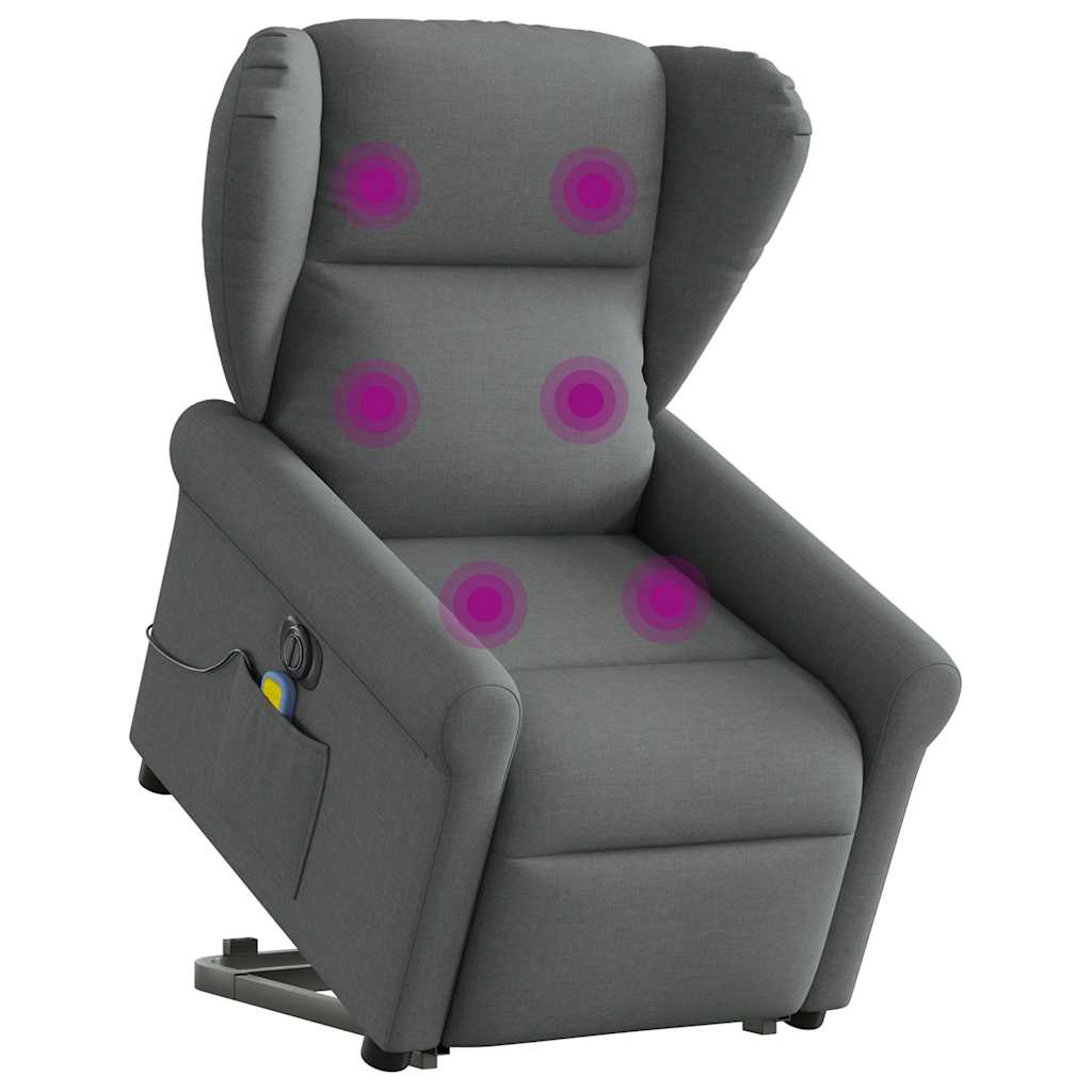 Sta-op-massagestoel elektrisch verstelbaar stof donkergrijs is nu te koop bij PeponiXL, paradijselijk wonen!