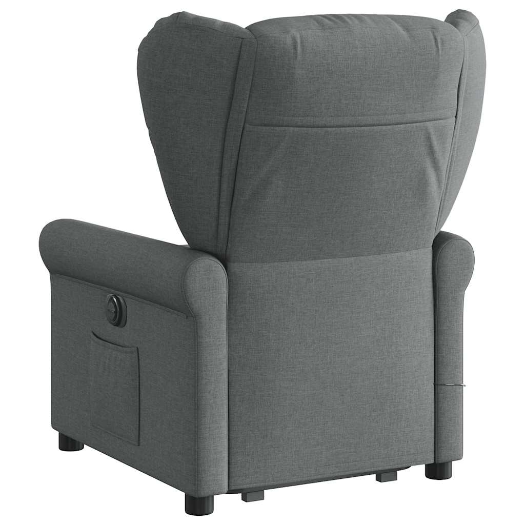 Sta-op-massagestoel elektrisch verstelbaar stof donkergrijs is nu te koop bij PeponiXL, paradijselijk wonen!