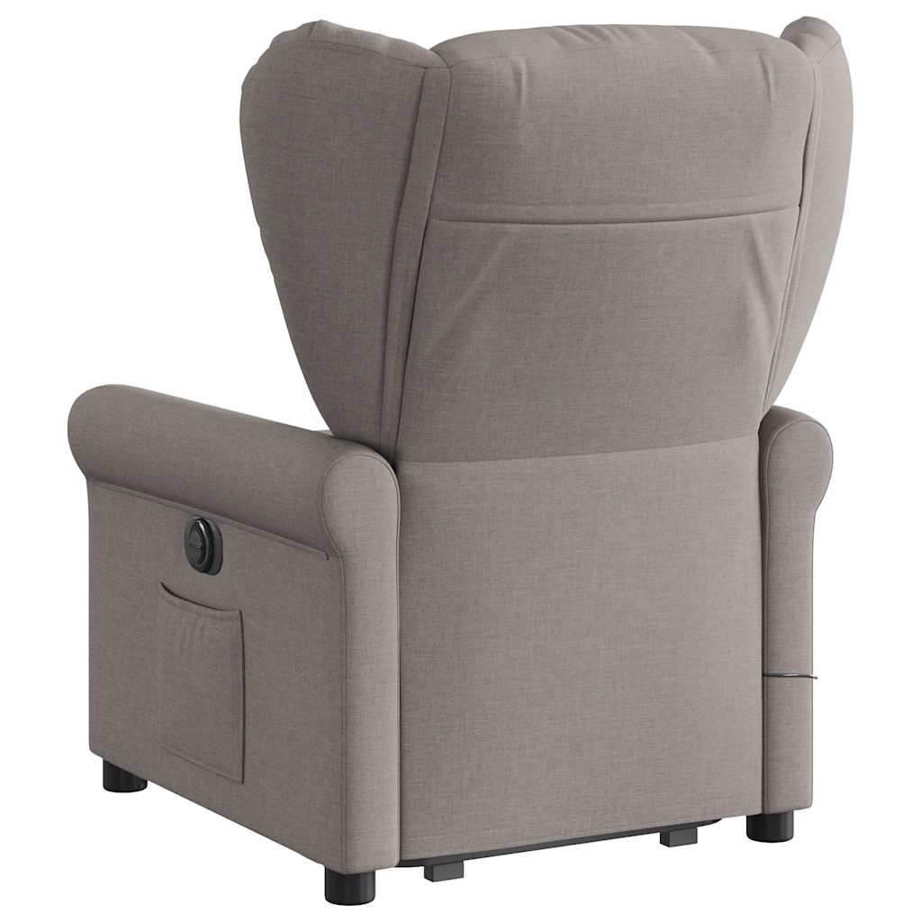 Sta-op-massagestoel elektrisch verstelbaar stof taupe is nu te koop bij PeponiXL, paradijselijk wonen!