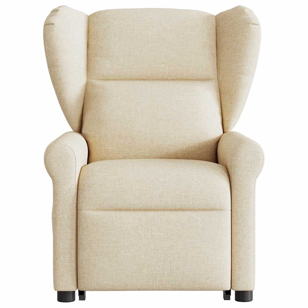 Sta-op-massagestoel elektrisch verstelbaar stof crèmekleurig is nu te koop bij PeponiXL, paradijselijk wonen!