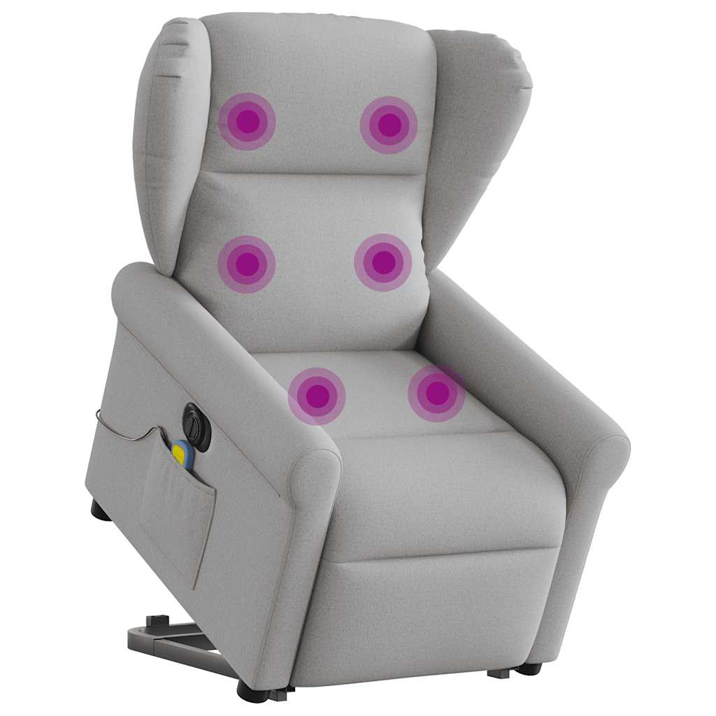 Sta-op-massagestoel elektrisch verstelbaar stof wolk grijs is nu te koop bij PeponiXL, paradijselijk wonen!