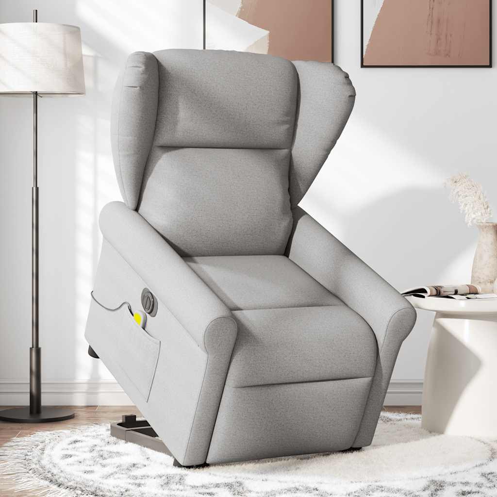 Sta-op-massagestoel elektrisch verstelbaar stof wolk grijs is nu te koop bij PeponiXL, paradijselijk wonen!