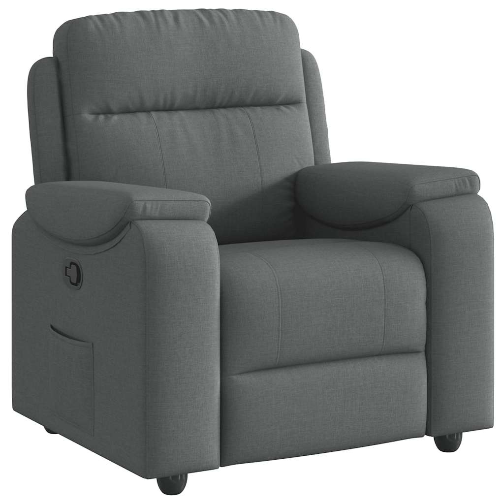 Relaxfauteuil donkergrijze stof is nu te koop bij PeponiXL, paradijselijk wonen!