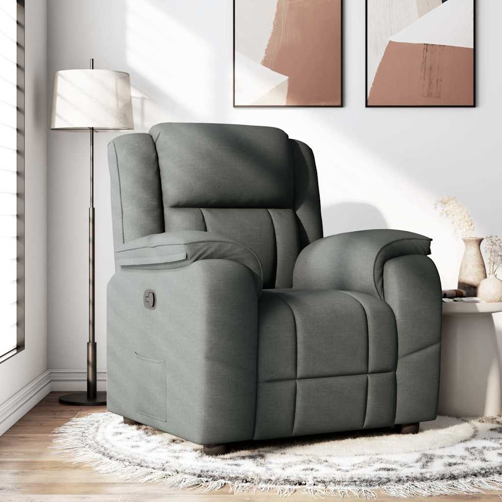 Relaxfauteuil donkergrijze stof is nu te koop bij PeponiXL, paradijselijk wonen!
