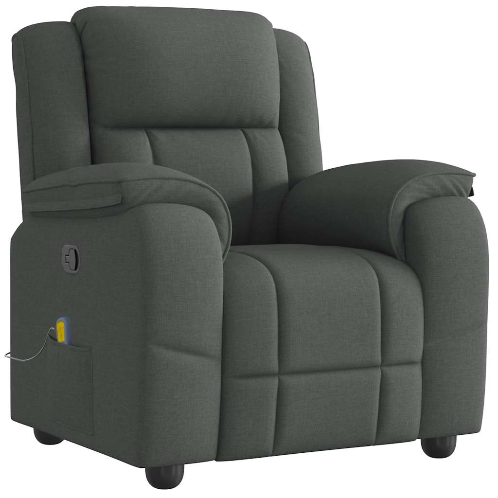 Massagestoel in donkergrijze stof is nu te koop bij PeponiXL, paradijselijk wonen!