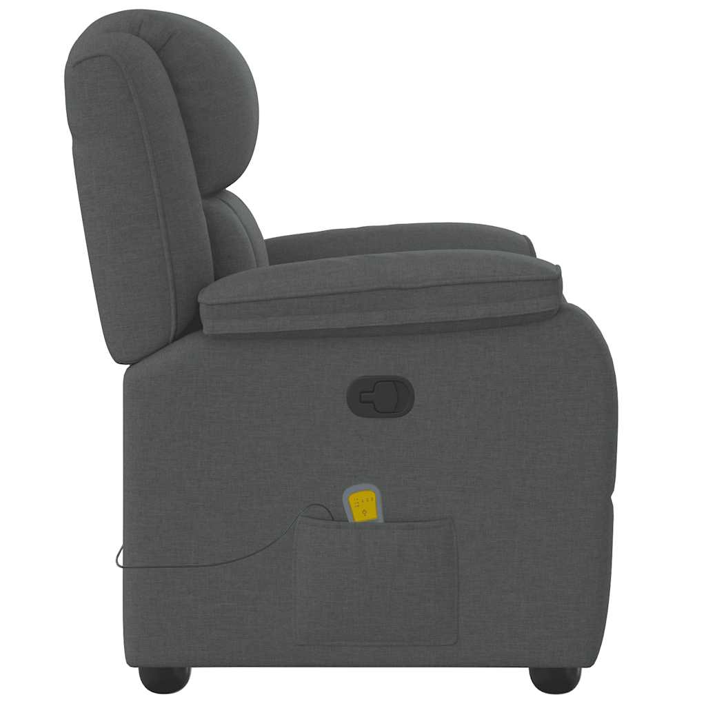 Massagestoel in donkergrijze stof is nu te koop bij PeponiXL, paradijselijk wonen!
