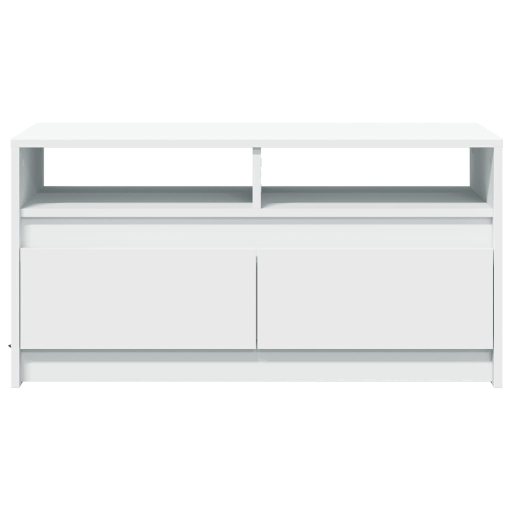 Salontafel met LED-verlichting bewerkt hout wit is nu te koop bij PeponiXL, paradijselijk wonen!