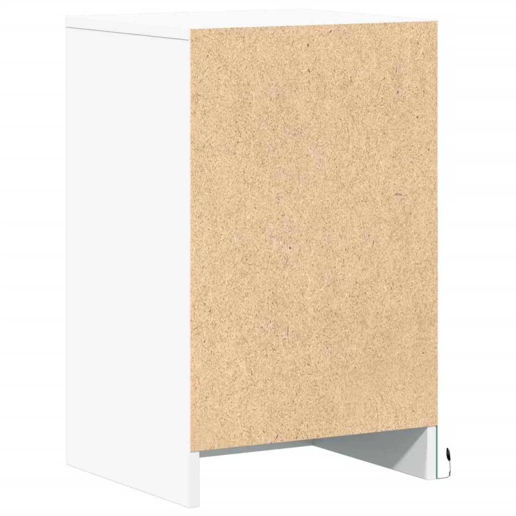 Nachtkastjes met LED-verlichting 2 st bewerkt hout wit is nu te koop bij PeponiXL, paradijselijk wonen!