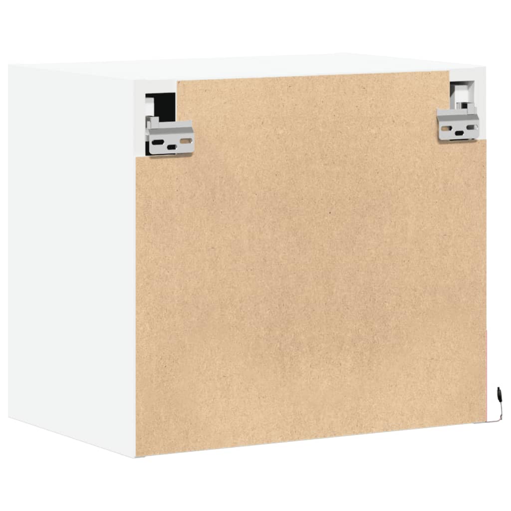 Nachtkastje met LED-verlichting wandgemonteerd wit is nu te koop bij PeponiXL, paradijselijk wonen!