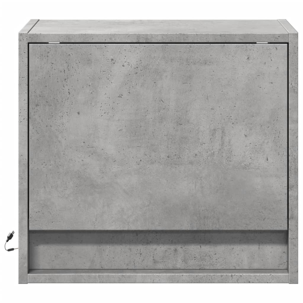 Nachtkastjes met LED's 2 st wandgemonteerd betongrijs is nu te koop bij PeponiXL, paradijselijk wonen!