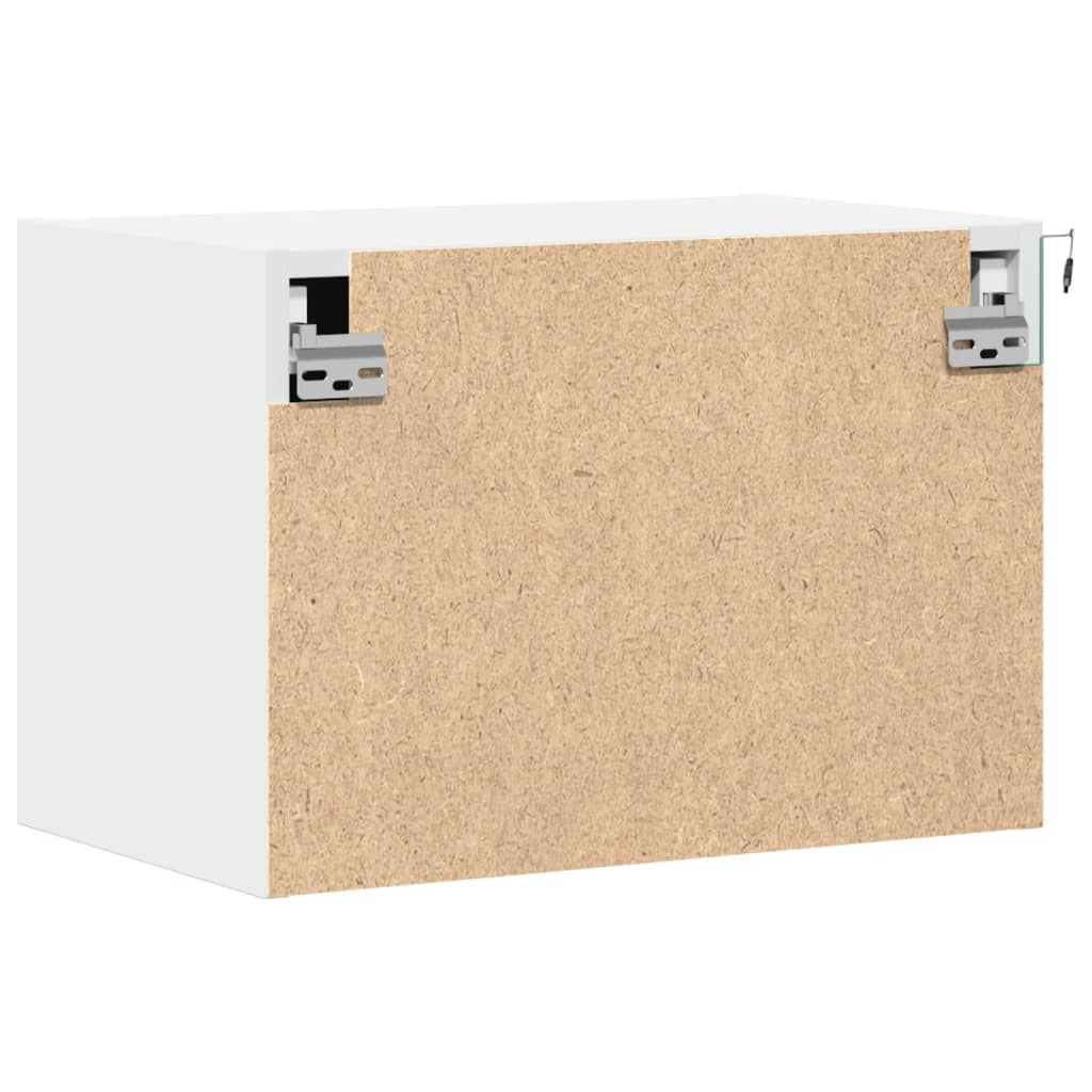 Nachtkastje met LED-verlichting wandgemonteerd wit is nu te koop bij PeponiXL, paradijselijk wonen!