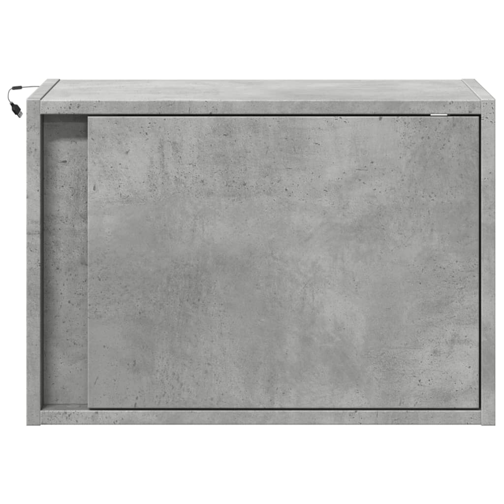 Nachtkastjes met LED's 2 st wandgemonteerd betongrijs is nu te koop bij PeponiXL, paradijselijk wonen!