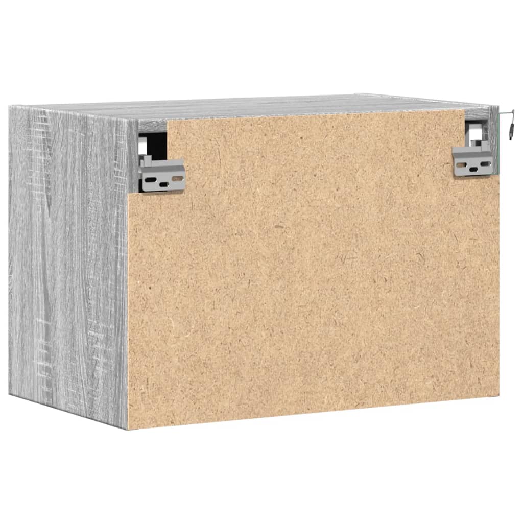 Nachtkastjes met LED's 2 st wandgemonteerd grijs sonoma eiken is nu te koop bij PeponiXL, paradijselijk wonen!