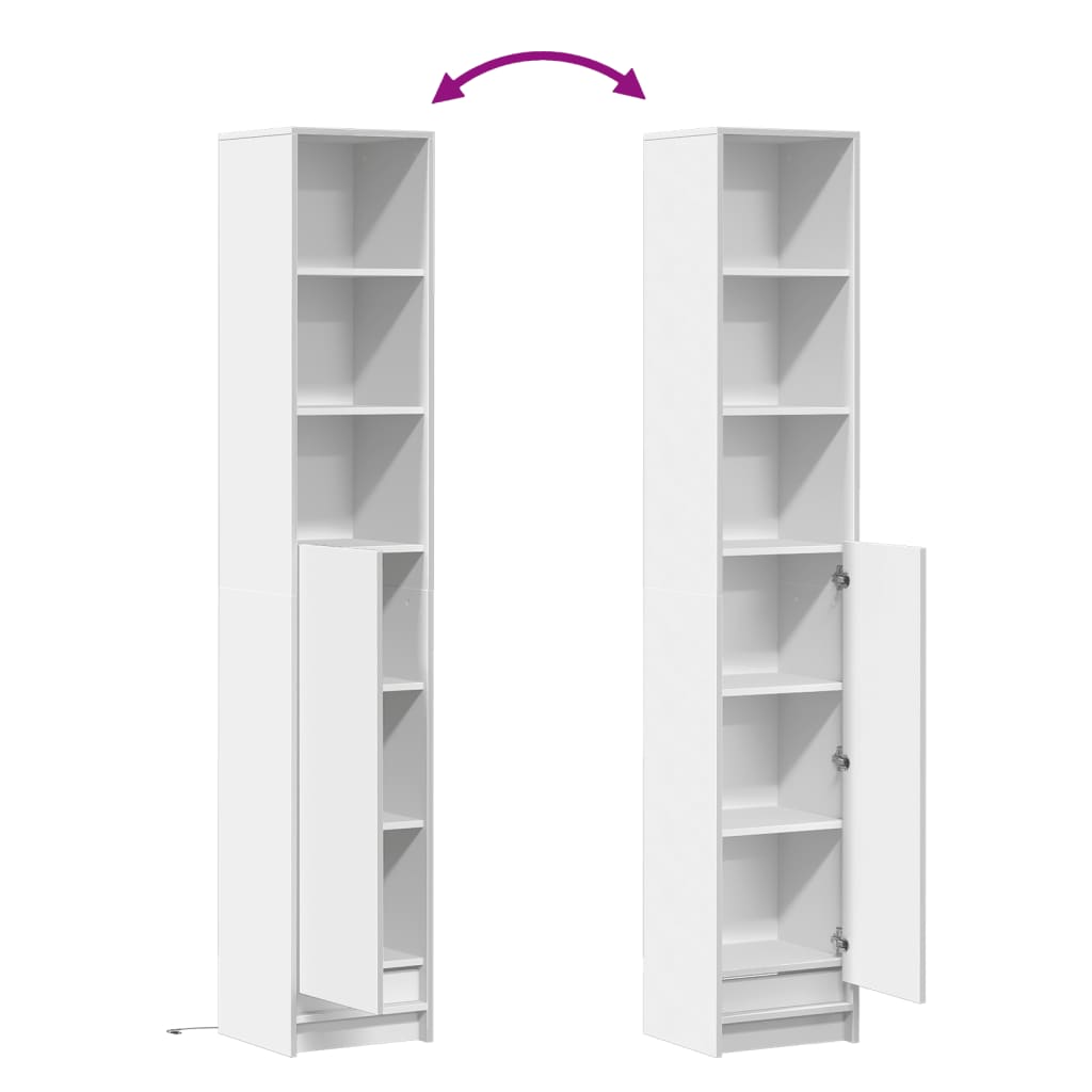 Dressoir met LED 36x32,5x200 cm bewerkt hout wit is nu te koop bij PeponiXL, paradijselijk wonen!
