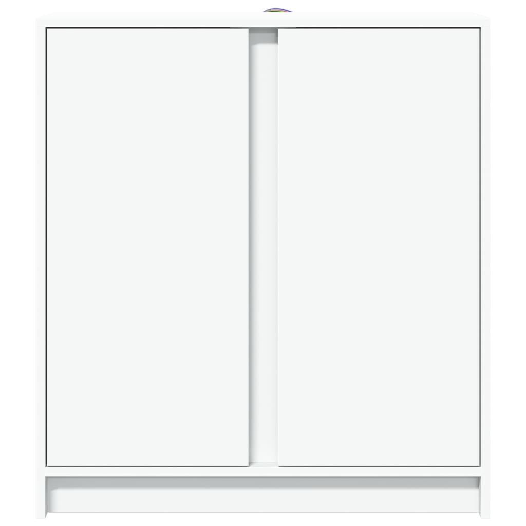 Dressoir met LED 77x34x85 cm bewerkt hout wit is nu te koop bij PeponiXL, paradijselijk wonen!