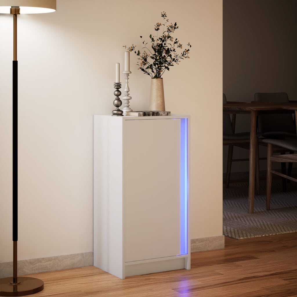 Dressoir met LED 42,5x34x85 cm bewerkt hout wit is nu te koop bij PeponiXL, paradijselijk wonen!