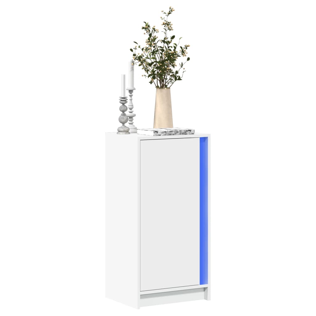 Dressoir met LED 42,5x34x85 cm bewerkt hout wit is nu te koop bij PeponiXL, paradijselijk wonen!