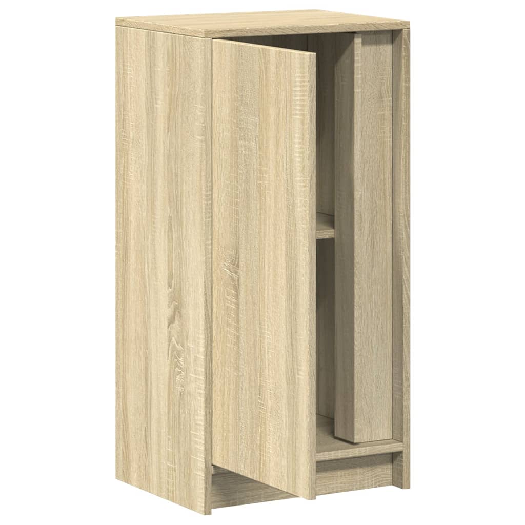 Dressoir met LED 42,5x34x85 cm bewerkt hout sonoma eikenkleurig is nu te koop bij PeponiXL, paradijselijk wonen!