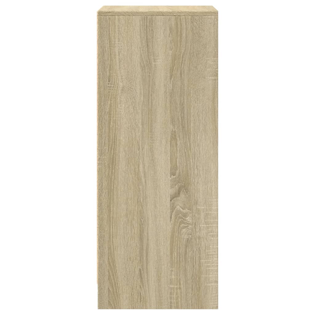 Dressoir met LED 42,5x34x85 cm bewerkt hout sonoma eikenkleurig is nu te koop bij PeponiXL, paradijselijk wonen!