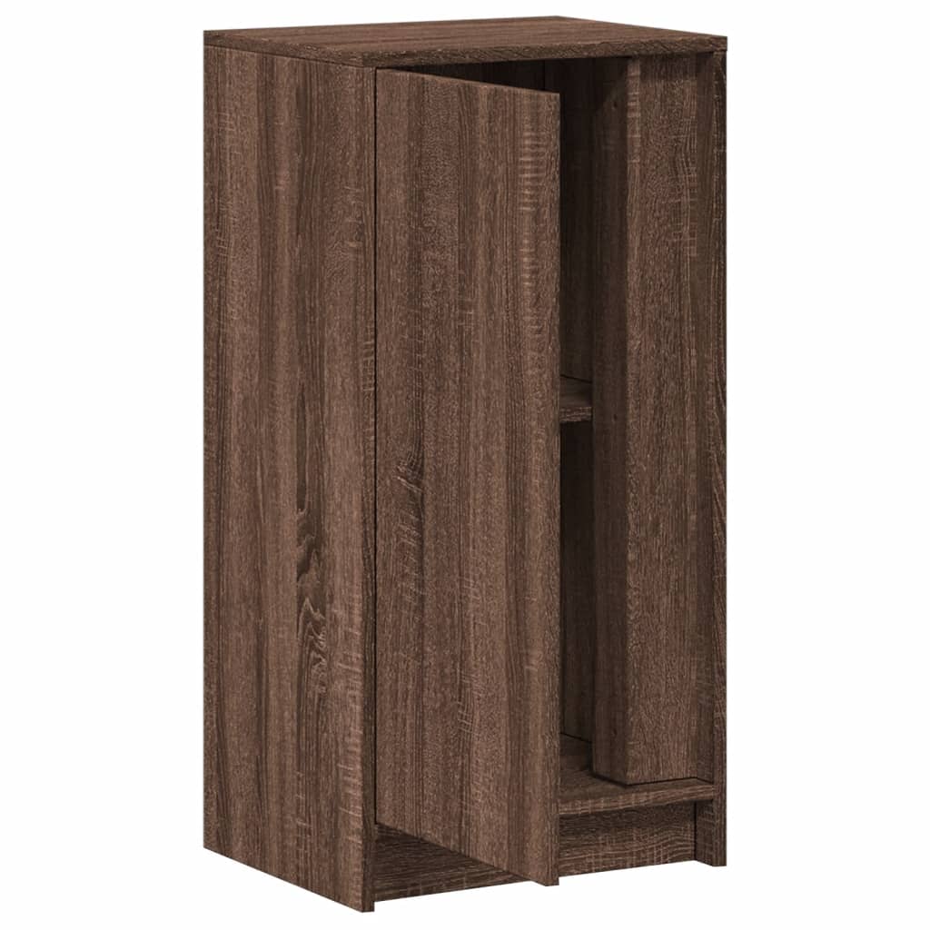Dressoir met LED 42,5x34x85 cm bewerkt hout bruin eikenkleur is nu te koop bij PeponiXL, paradijselijk wonen!