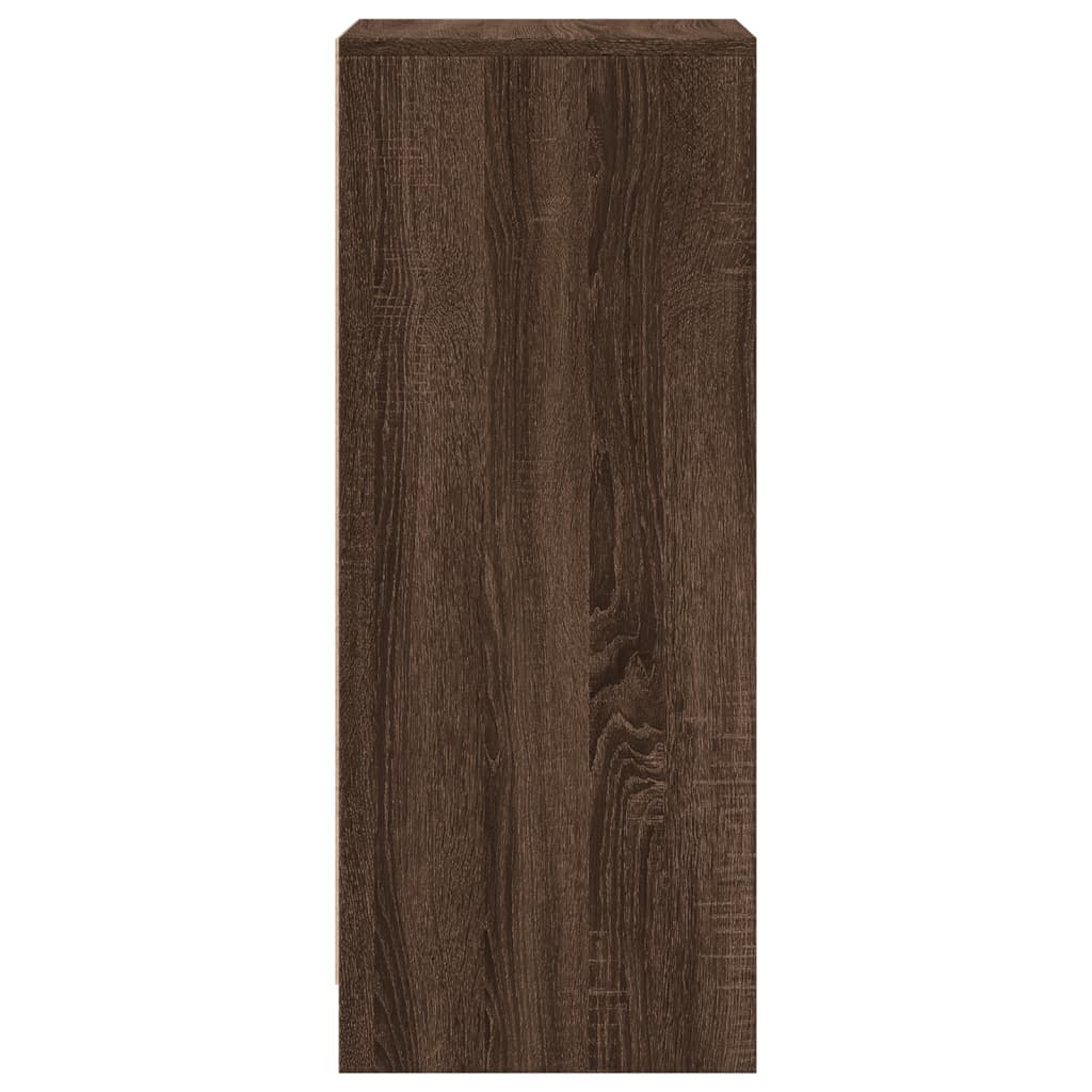 Dressoir met LED 42,5x34x85 cm bewerkt hout bruin eikenkleur is nu te koop bij PeponiXL, paradijselijk wonen!