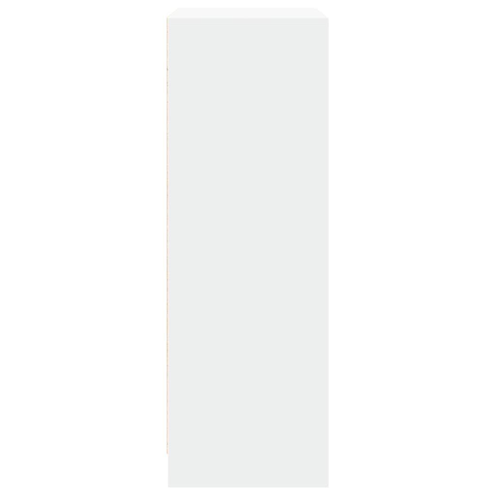 Dressoir met LED 77x34x100 cm bewerkt hout wit is nu te koop bij PeponiXL, paradijselijk wonen!