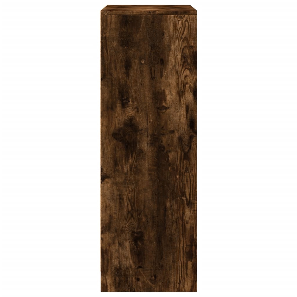Dressoir met LED 77x34x100 cm bewerkt hout gerookt eikenkleurig is nu te koop bij PeponiXL, paradijselijk wonen!