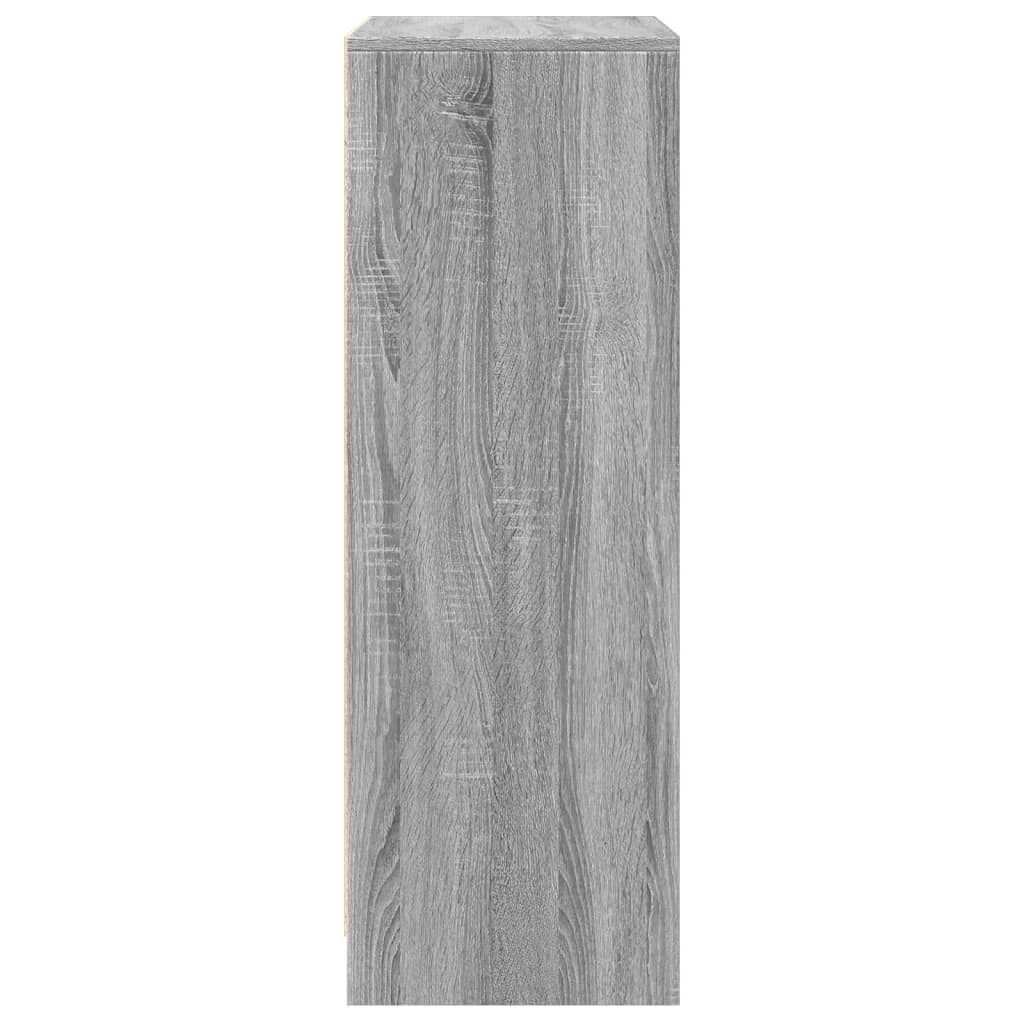 Dressoir met LED 77x34x100 cm bewerkt hout grijs sonoma eiken is nu te koop bij PeponiXL, paradijselijk wonen!