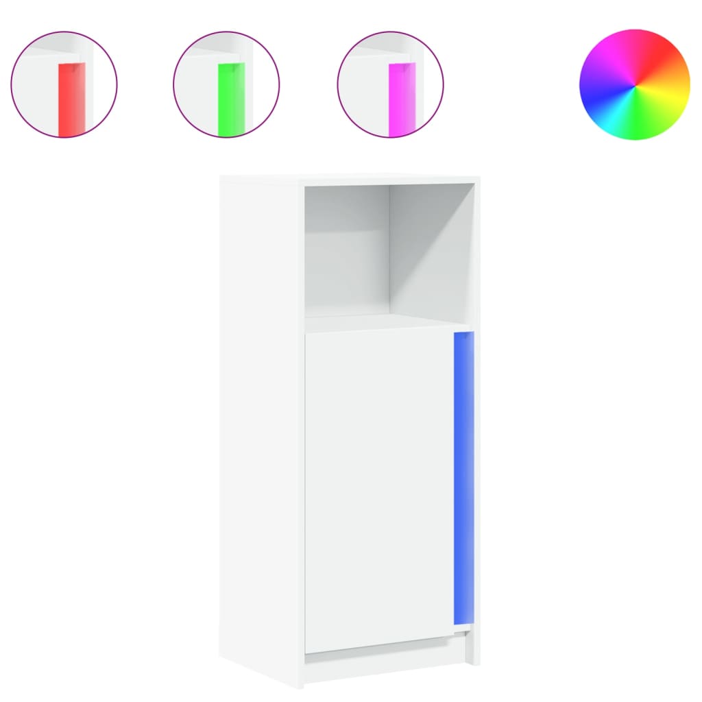 Dressoir met LED 42,5x34x100 cm bewerkt hout wit is nu te koop bij PeponiXL, paradijselijk wonen!