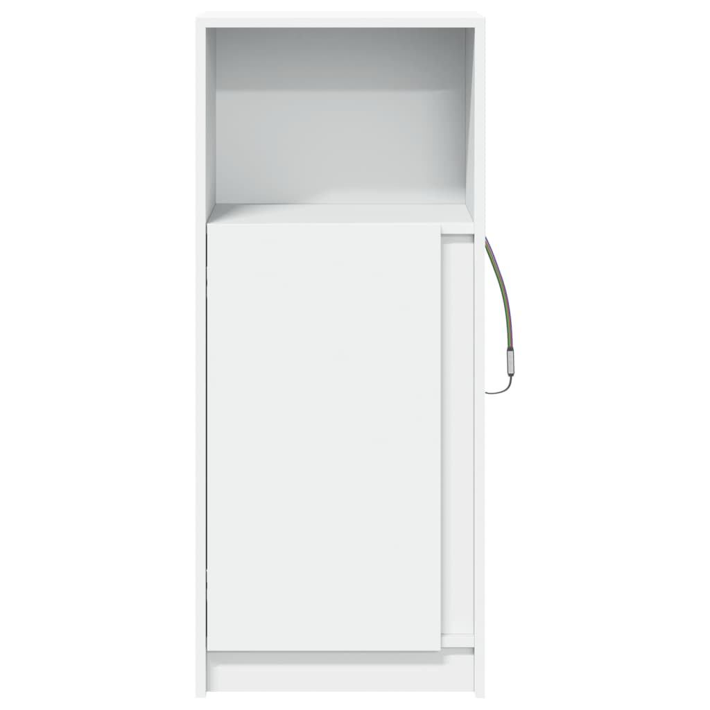 Dressoir met LED 42,5x34x100 cm bewerkt hout wit is nu te koop bij PeponiXL, paradijselijk wonen!