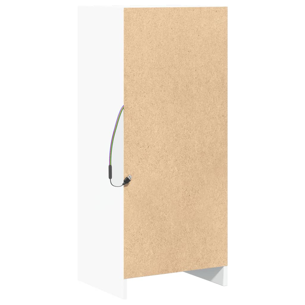 Dressoir met LED 42,5x34x100 cm bewerkt hout wit is nu te koop bij PeponiXL, paradijselijk wonen!