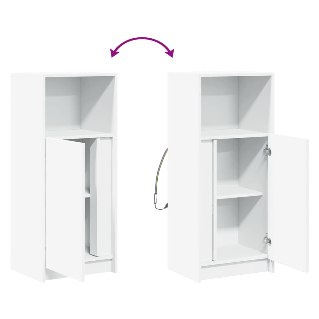 Dressoir met LED 42,5x34x100 cm bewerkt hout wit is nu te koop bij PeponiXL, paradijselijk wonen!
