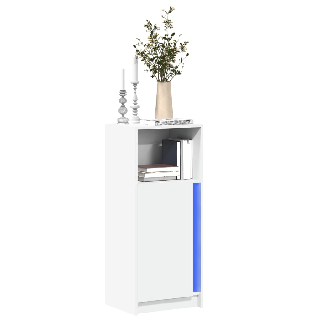 Dressoir met LED 42,5x34x100 cm bewerkt hout wit is nu te koop bij PeponiXL, paradijselijk wonen!