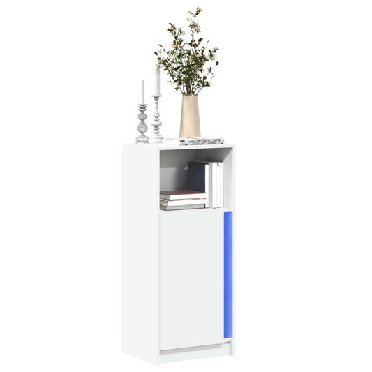 Dressoir met LED 42,5x34x100 cm bewerkt hout wit is nu te koop bij PeponiXL, paradijselijk wonen!