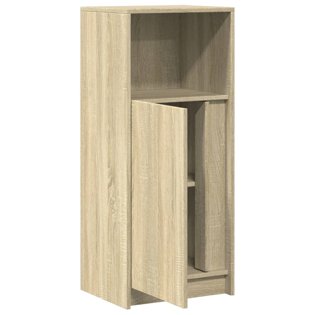 Dressoir met LED 42,5x34x100 cm bewerkt hout sonoma eikenkleur is nu te koop bij PeponiXL, paradijselijk wonen!