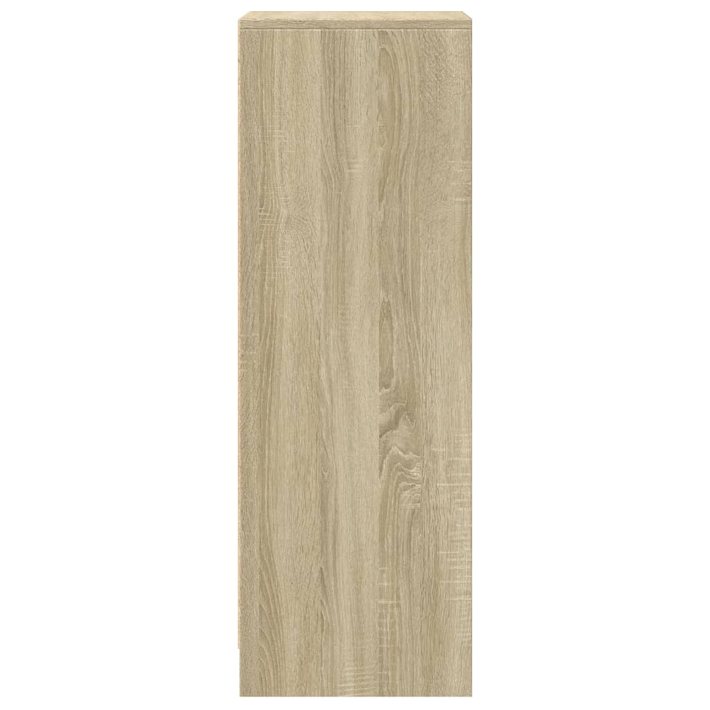 Dressoir met LED 42,5x34x100 cm bewerkt hout sonoma eikenkleur is nu te koop bij PeponiXL, paradijselijk wonen!