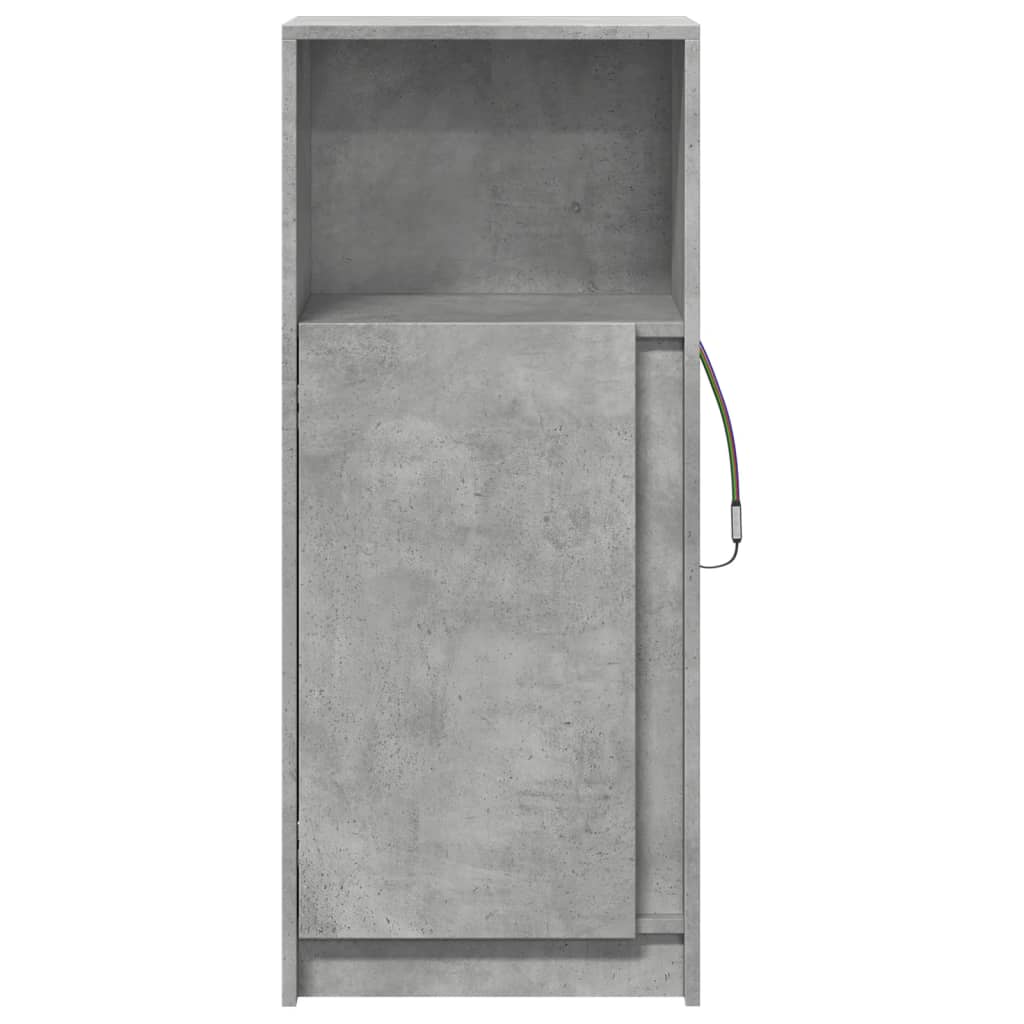 Dressoir met LED 42,5x34x100 cm bewerkt hout betongrijs is nu te koop bij PeponiXL, paradijselijk wonen!