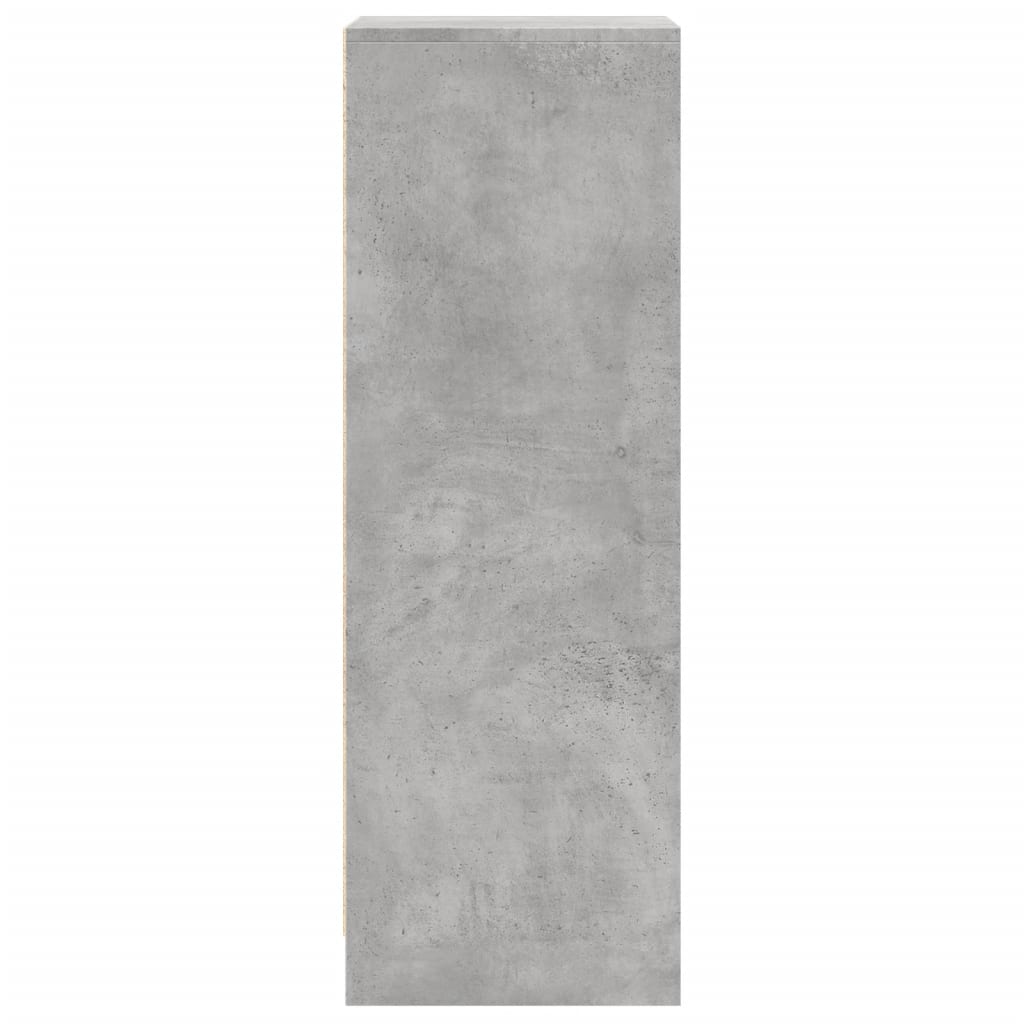 Dressoir met LED 42,5x34x100 cm bewerkt hout betongrijs is nu te koop bij PeponiXL, paradijselijk wonen!