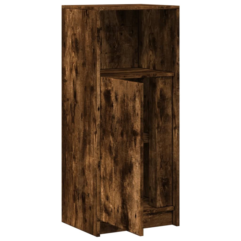Dressoir met LED 42,5x34x100 cm bewerkt hout gerookt eikenkleur is nu te koop bij PeponiXL, paradijselijk wonen!