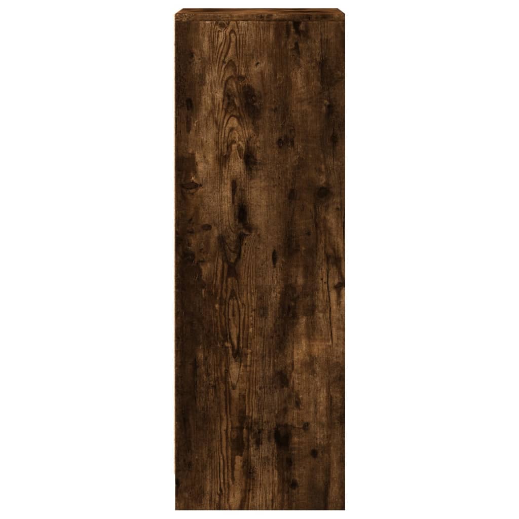 Dressoir met LED 42,5x34x100 cm bewerkt hout gerookt eikenkleur is nu te koop bij PeponiXL, paradijselijk wonen!