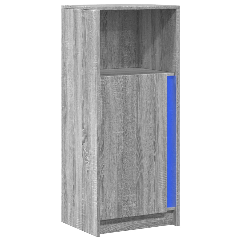 Dressoir met LED 42,5x34x100 cm bewerkt hout grijs sonoma eiken is nu te koop bij PeponiXL, paradijselijk wonen!