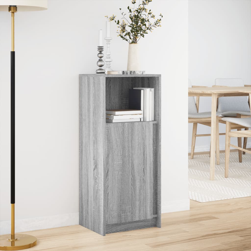 Dressoir met LED 42,5x34x100 cm bewerkt hout grijs sonoma eiken is nu te koop bij PeponiXL, paradijselijk wonen!