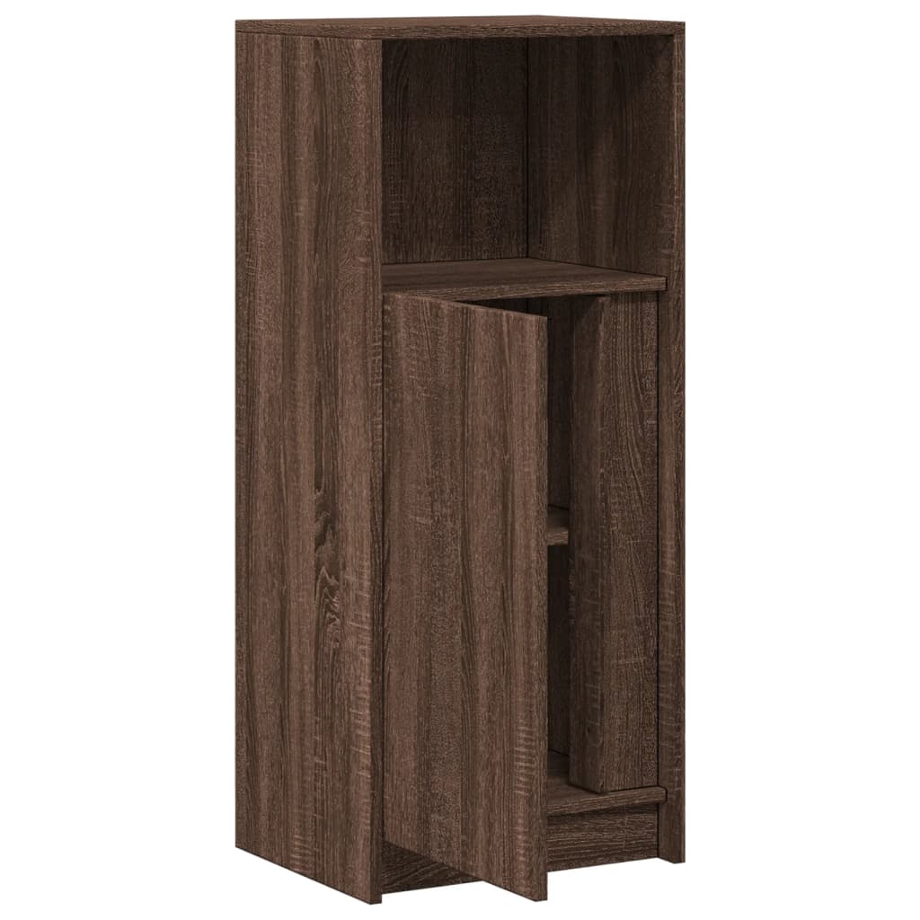 Dressoir met LED 42,5x34x100 cm bewerkt hout bruin eikenkleur is nu te koop bij PeponiXL, paradijselijk wonen!